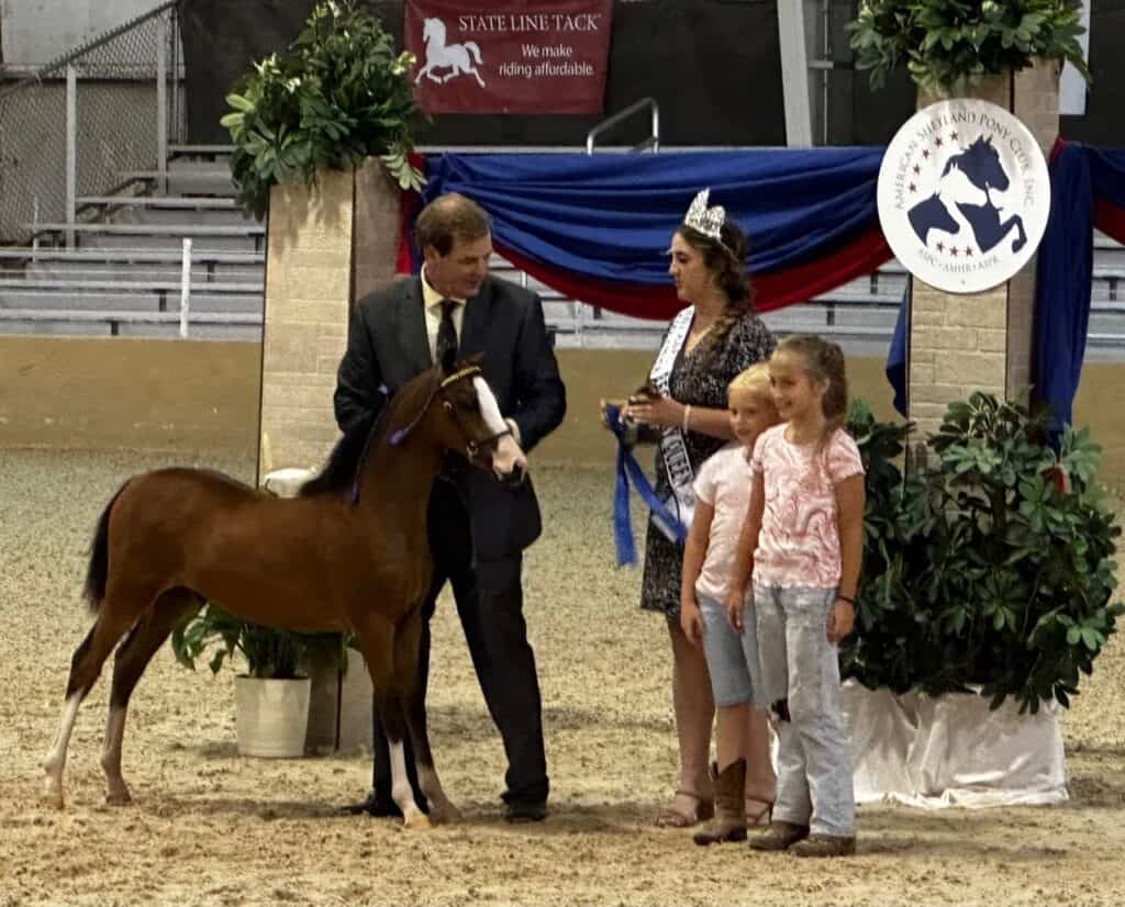 Horse show at Red Rock Homestead featuring young riders and award presentation.