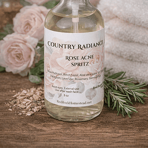 Beautiful herbal facial spray with rose hydrosol, aloe vera, and lavender essence.