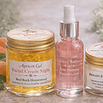 Apricot Gel Night Cream + Eye Cream + Rose Hydrosol
