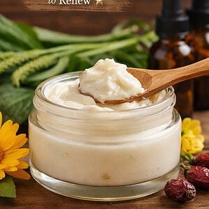 Homemade yogurt with herbs, berries, and fresh flowers from Red Rock Homestead's farm kitchen.